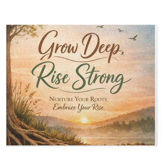 Grow Deep, Rise Strong Inspirational Puzzle (252/500-Piece)
