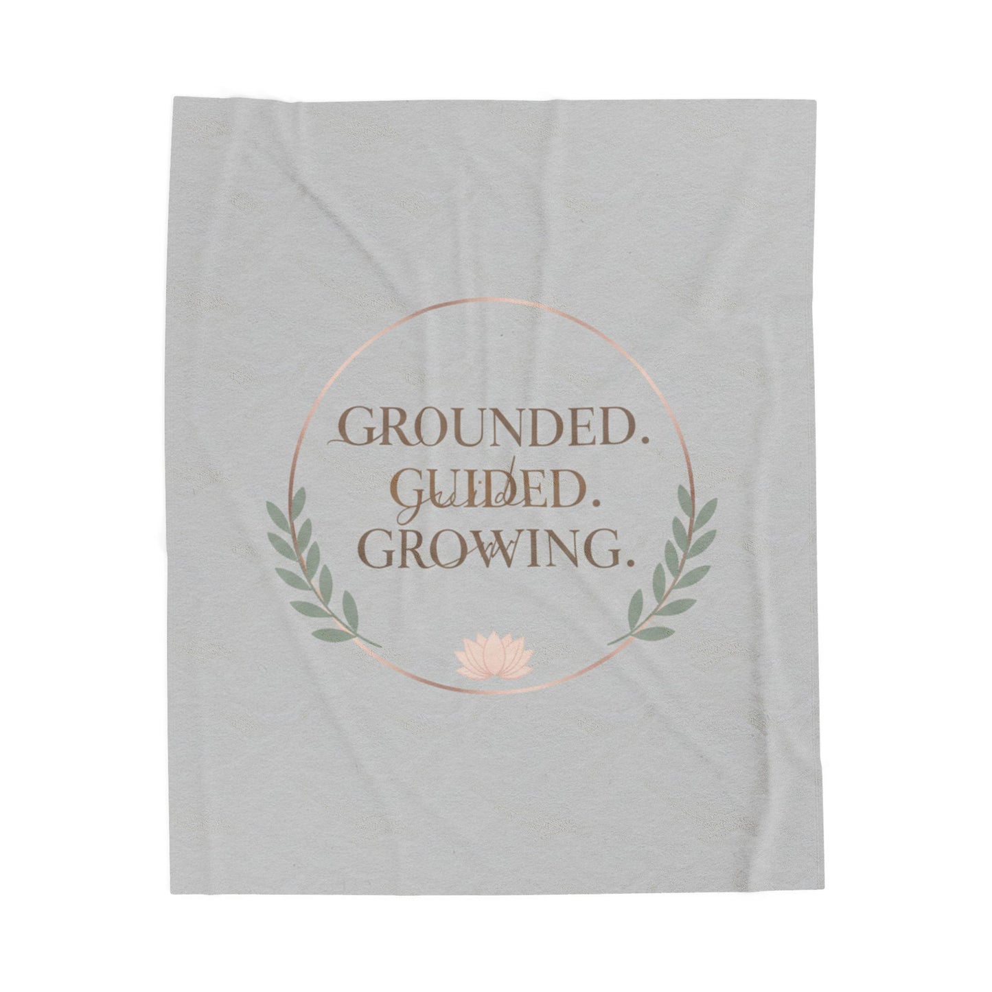 Grounded Guided Growing Velveteen Plush Blanket — Inspirational Throw