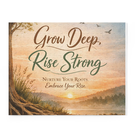 Grow Deep, Rise Strong Inspirational Puzzle (252/500-Piece)