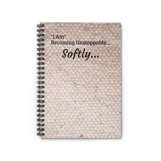 Neutral Woven Texture — Ruled Journal