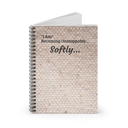 Neutral Woven Texture — Ruled Journal